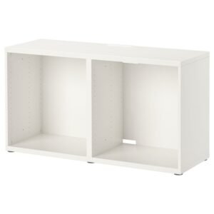 White Tall Storage Bench