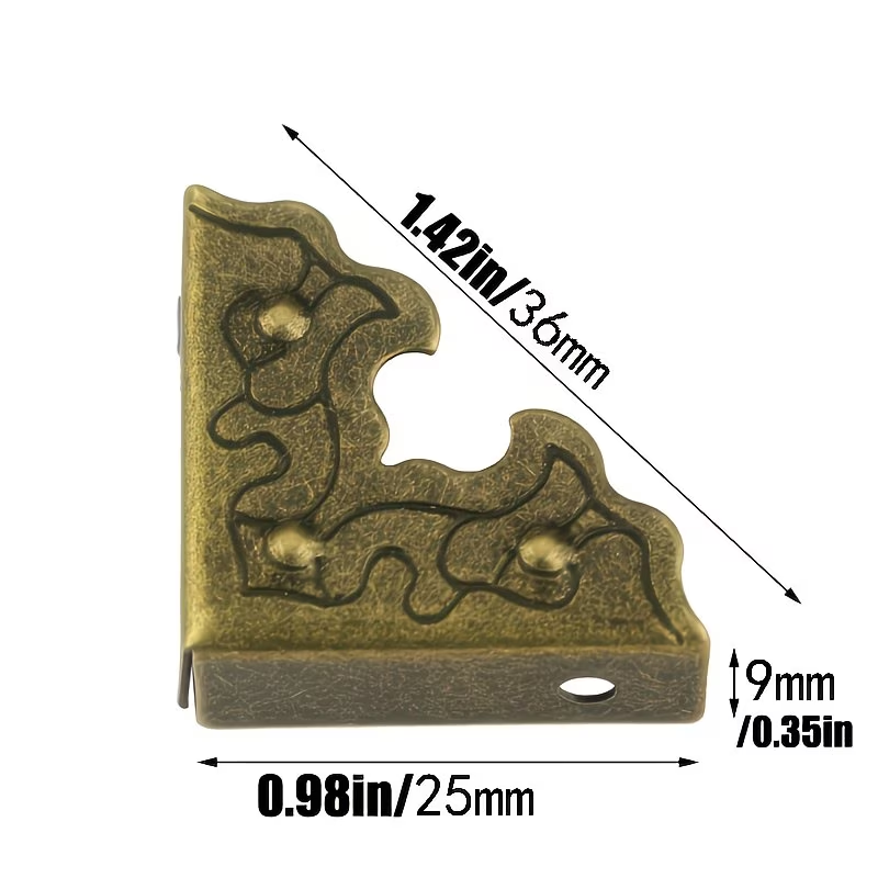 10pcs Vintage Metal Corner Protectors - Image 2