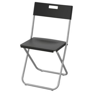 Black Folding Utility Chair