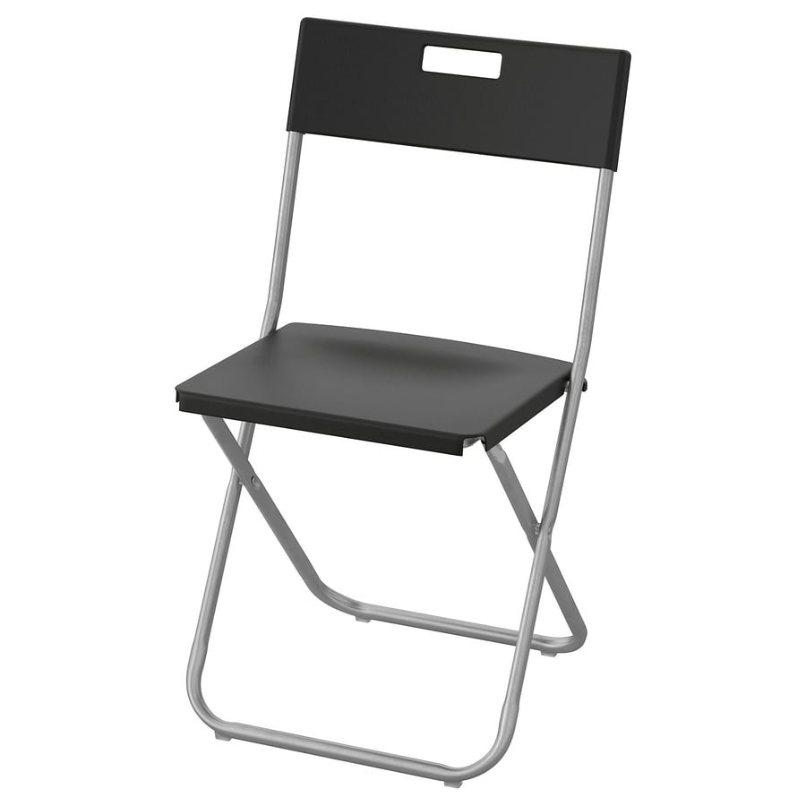 Black Folding Utility Chair