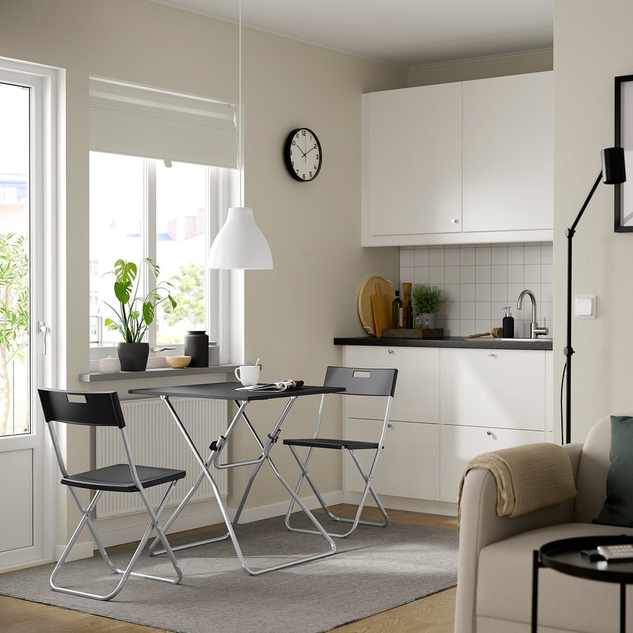 Black Folding Utility Chair - Image 2
