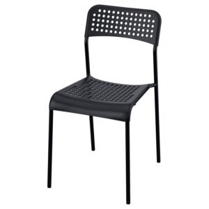 Black Stackable Plastic Chair