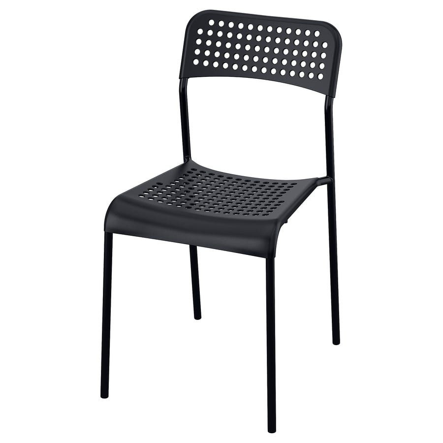Black Stackable Plastic Chair