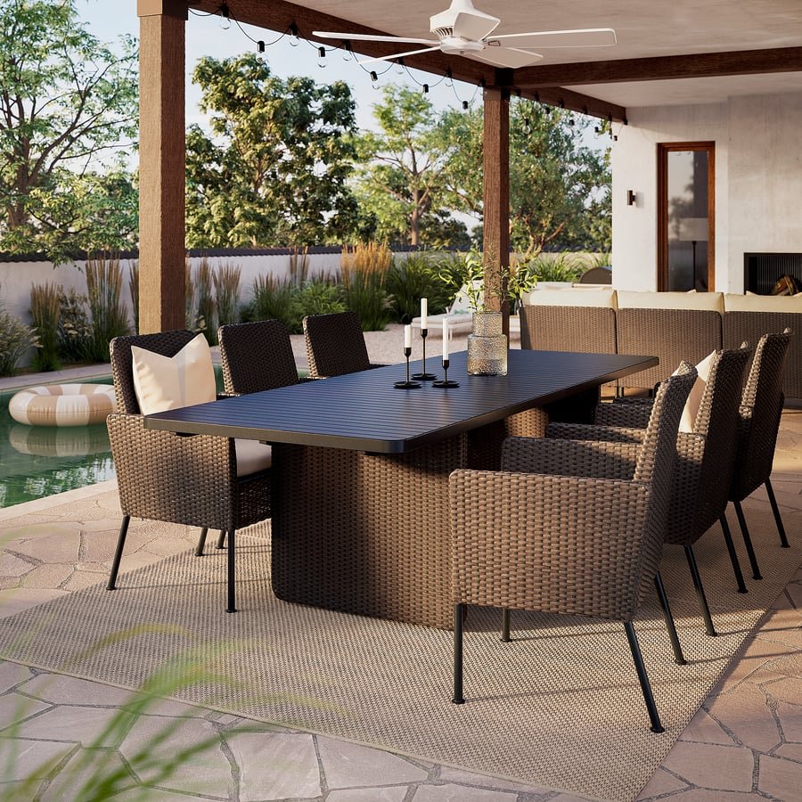 Large Dark Grey Outdoor Table - Image 2